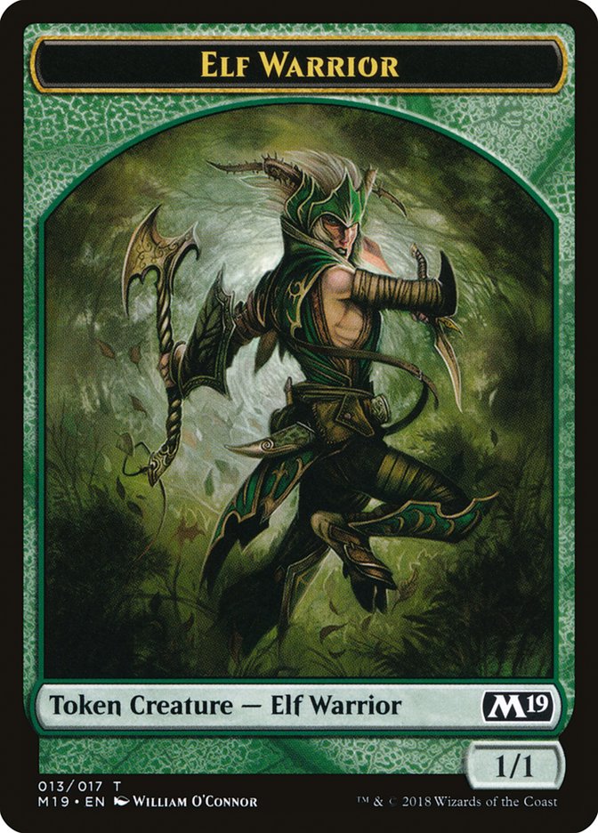 Elf Warrior Token [Core Set 2019 Tokens] | A1Comics