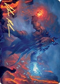 Aegar, the Freezing Flame (Gold-Stamped Signature) [Kaldheim Art Series] | A1Comics