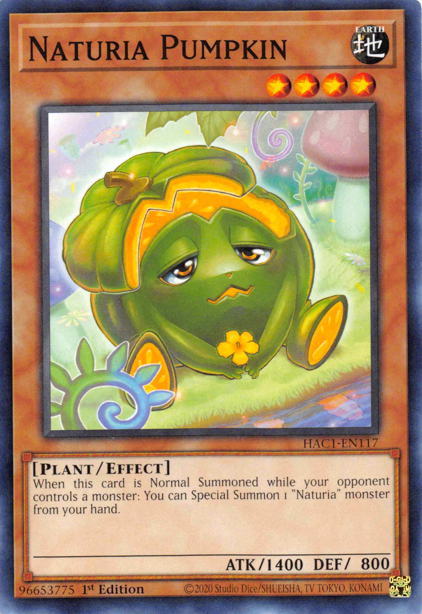 Naturia Pumpkin (Duel Terminal) [HAC1-EN117] Parallel Rare | A1Comics