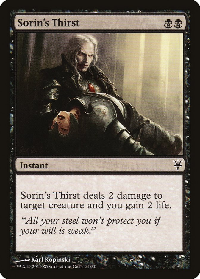 Sorin's Thirst [Duel Decks: Sorin vs. Tibalt] | A1Comics