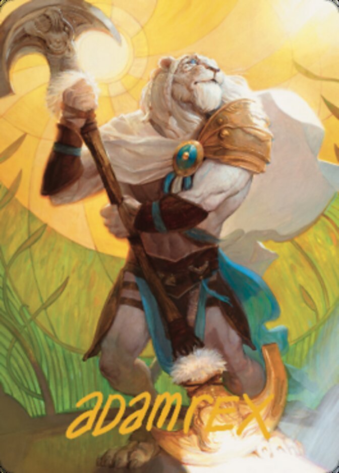 Ajani, Sleeper Agent Art Card (Gold-Stamped Signature) [Dominaria United Art Series] | A1Comics