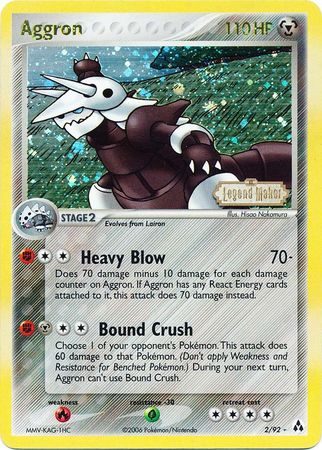 Aggron (2/92) (Stamped) [EX: Legend Maker] | A1Comics