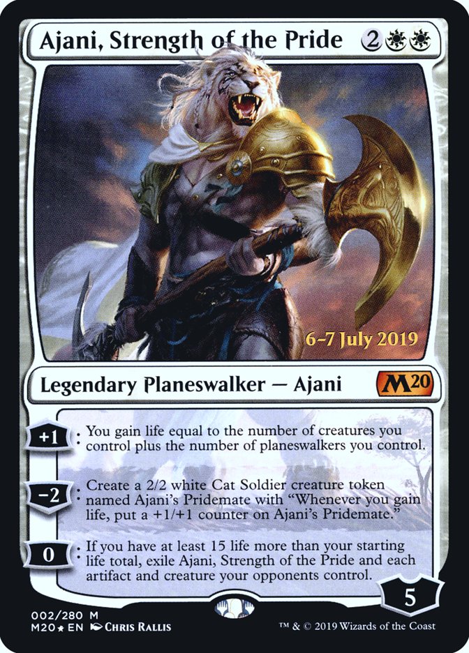 Ajani, Strength of the Pride [Core Set 2020 Prerelease Promos] | A1Comics