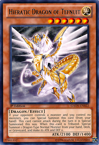 Hieratic Dragon of Tefnuit [GAOV-EN022] Rare | A1Comics