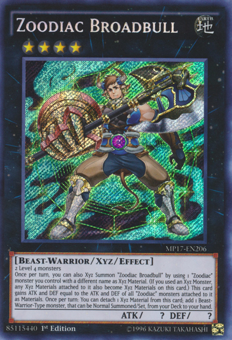 Zoodiac Broadbull [MP17-EN206] Secret Rare | A1Comics