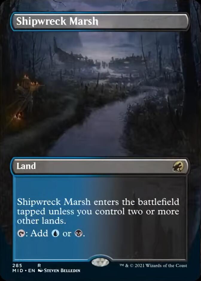 Shipwreck Marsh (Borderless Alternate Art) [Innistrad: Midnight Hunt] | A1Comics