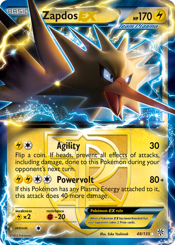 Zapdos EX (48/135) [Black & White: Plasma Storm] | A1Comics