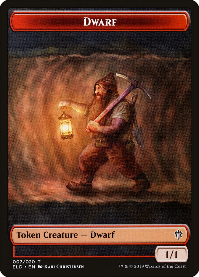 Dwarf Token [Throne of Eldraine Tokens] | A1Comics