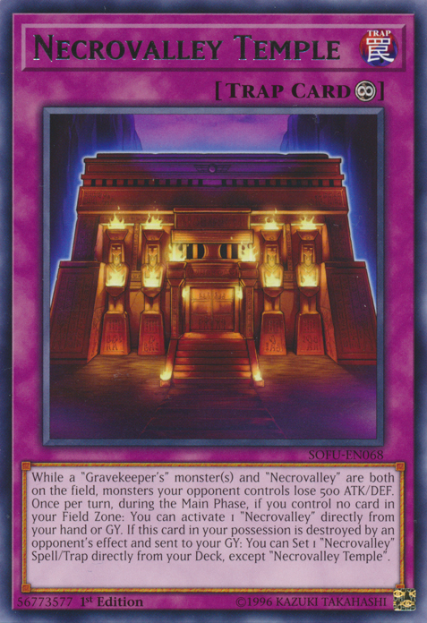 Necrovalley Temple [SOFU-EN068] Rare | A1Comics