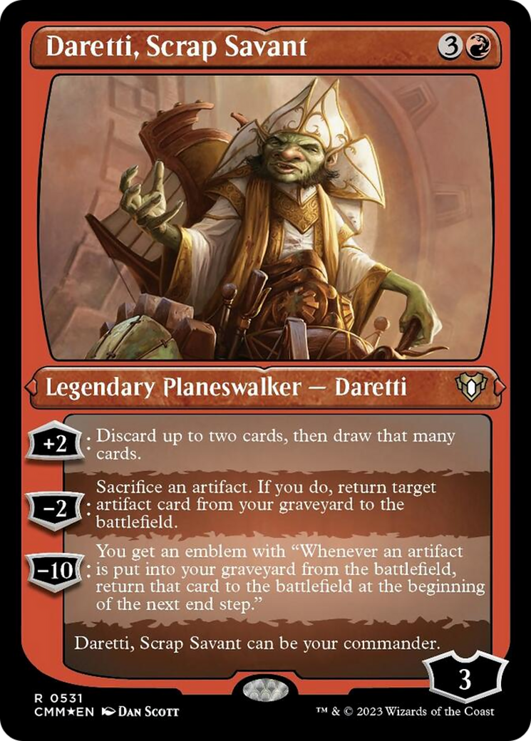 Daretti, Scrap Savant (Foil Etched) [Commander Masters] | A1Comics