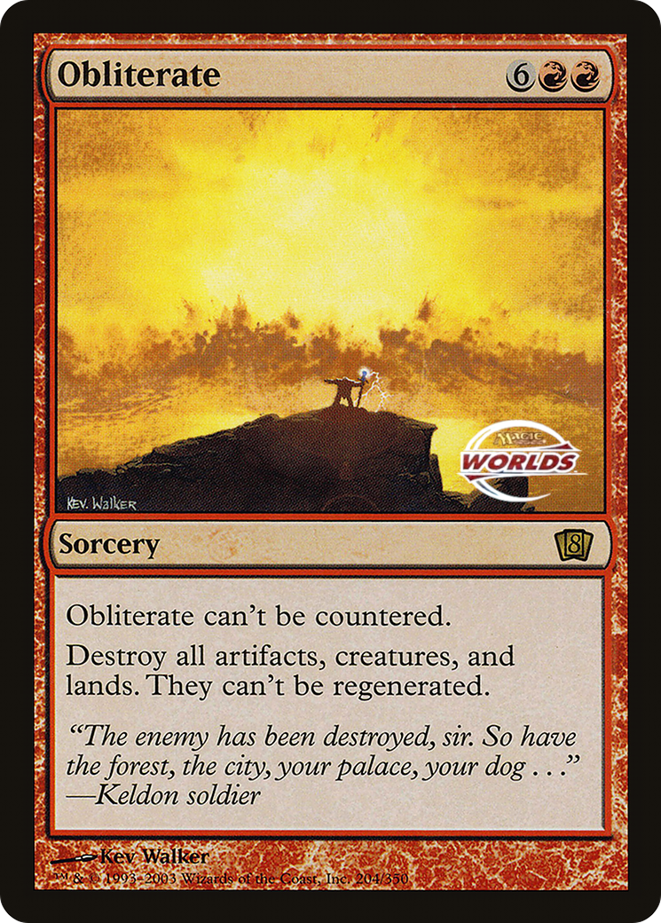 Obliterate (World Championship 2003) [Oversize Cards] | A1Comics