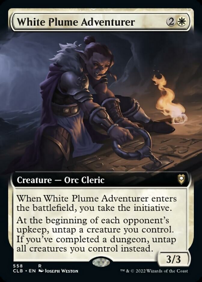 White Plume Adventurer (Extended Art) [Commander Legends: Battle for Baldur's Gate] | A1Comics