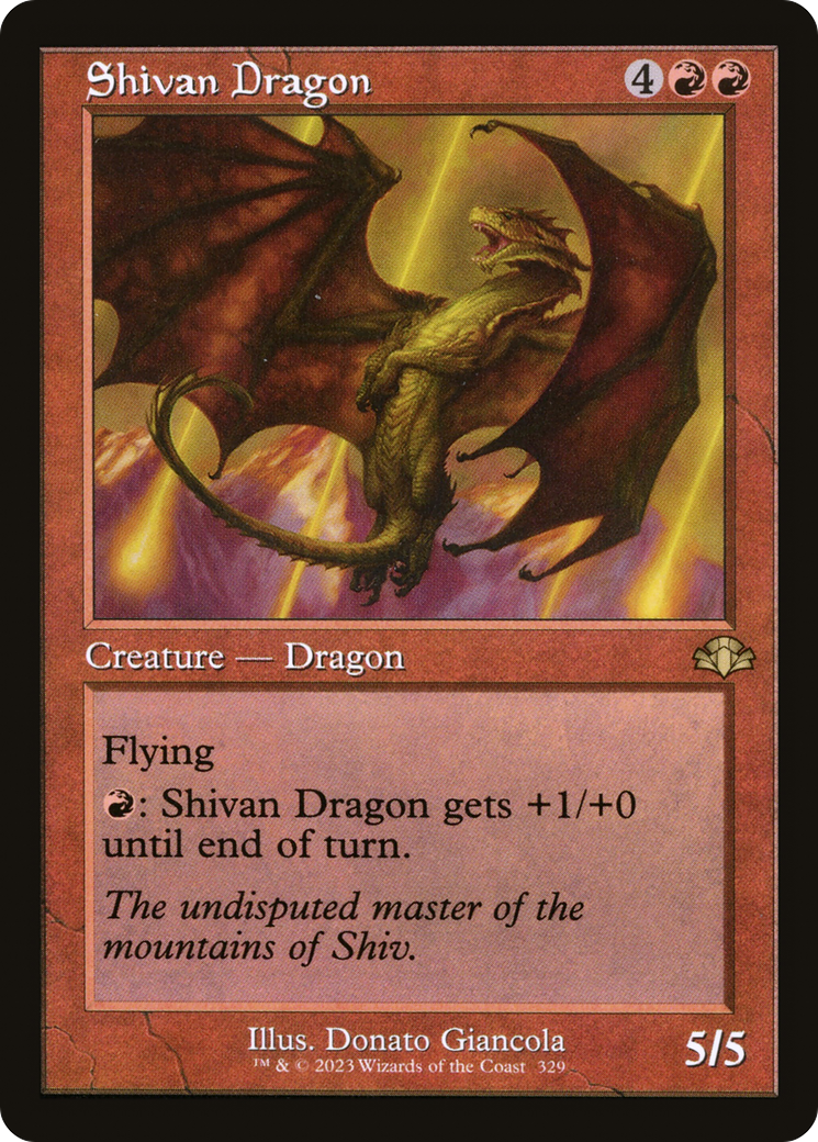 Shivan Dragon (Retro) [Dominaria Remastered] | A1Comics