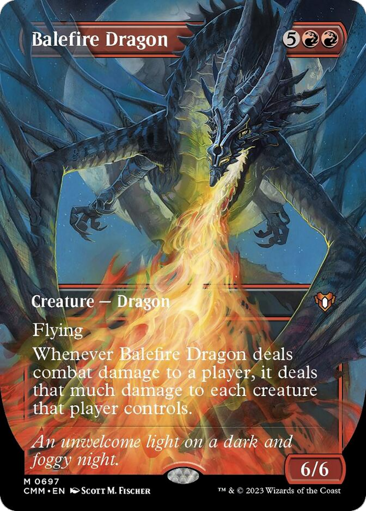 Balefire Dragon (Borderless Alternate Art) [Commander Masters] | A1Comics