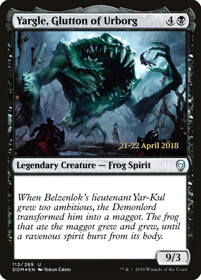 Yargle, Glutton of Urborg [Dominaria Prerelease Promos] | A1Comics