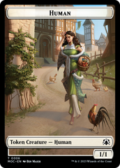 Zombie Knight // Human (6) Double-Sided Token [March of the Machine Commander Tokens] | A1Comics