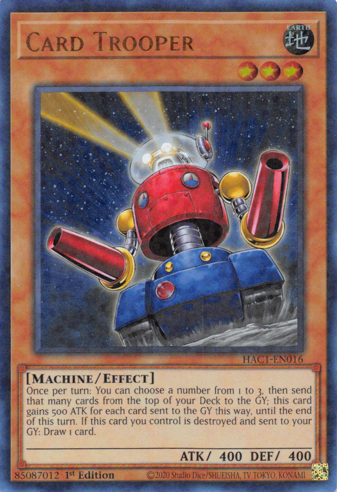 Card Trooper (Duel Terminal) [HAC1-EN016] Parallel Rare | A1Comics