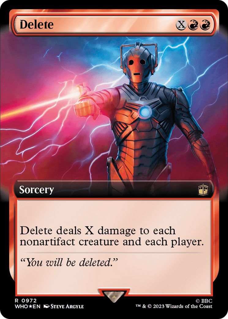 Delete (Extended Art) (Surge Foil) [Doctor Who] | A1Comics