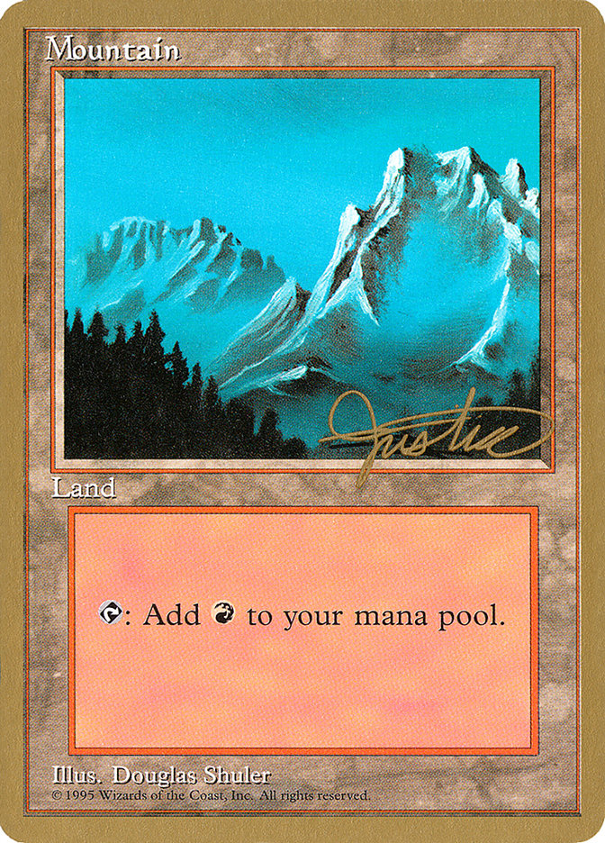 Mountain (mj374) (Mark Justice) [Pro Tour Collector Set] | A1Comics