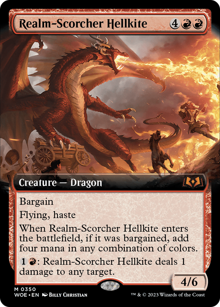 Realm-Scorcher Hellkite (Extended Art) [Wilds of Eldraine] | A1Comics