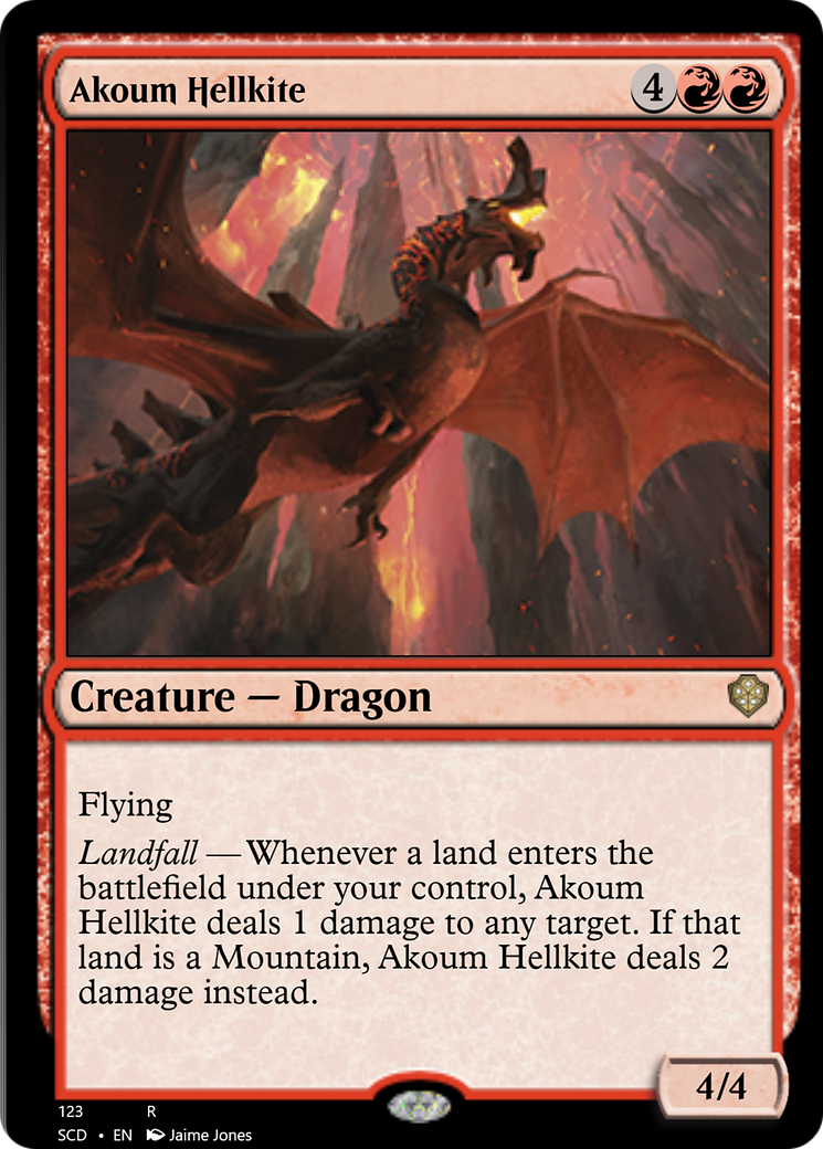 Akoum Hellkite [Starter Commander Decks] | A1Comics