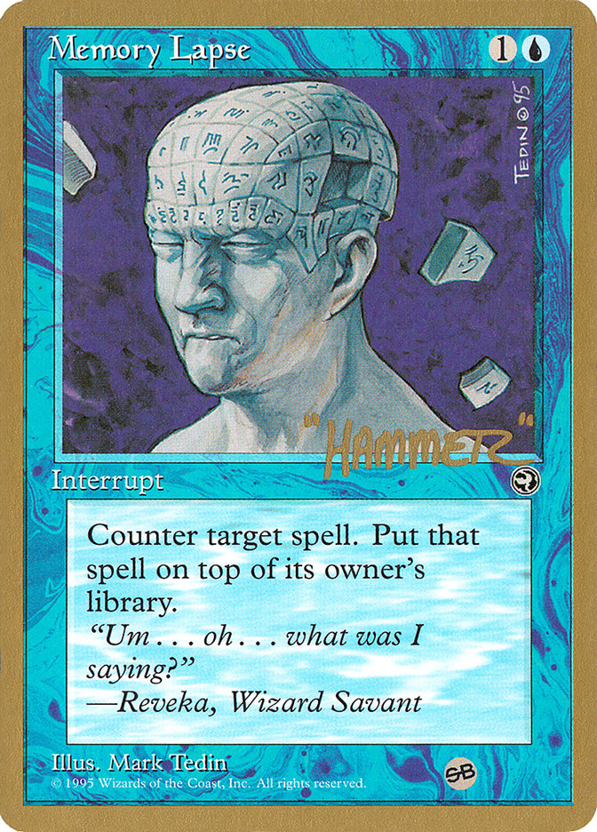 Memory Lapse (Runes) (Shawn "Hammer" Regnier) (SB) [Pro Tour Collector Set] | A1Comics