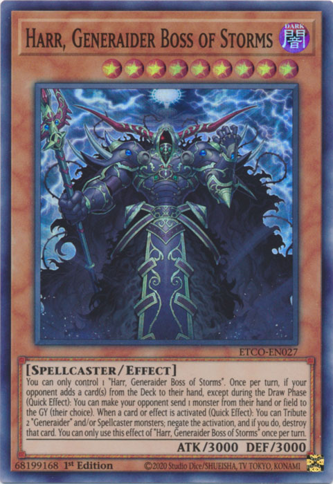 Harr, Generaider Boss of Storms [ETCO-EN027] Super Rare | A1Comics