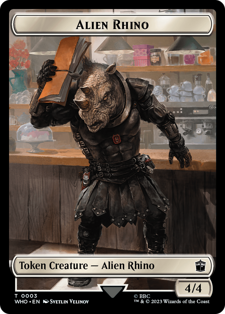 Alien Rhino // Cyberman Double-Sided Token [Doctor Who Tokens] | A1Comics