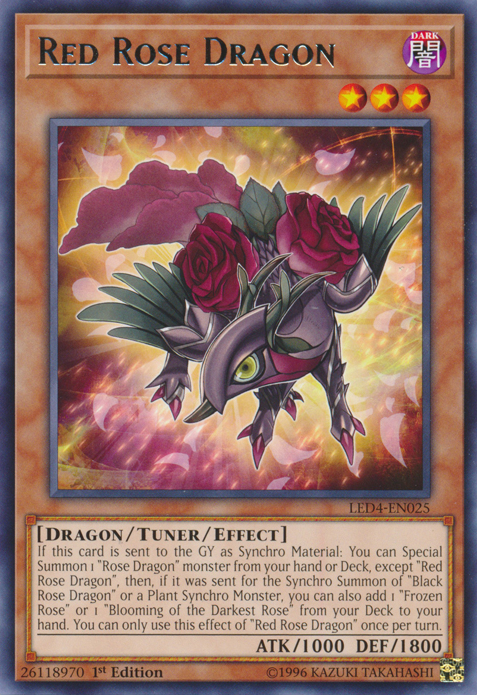 Red Rose Dragon [LED4-EN025] Rare | A1Comics