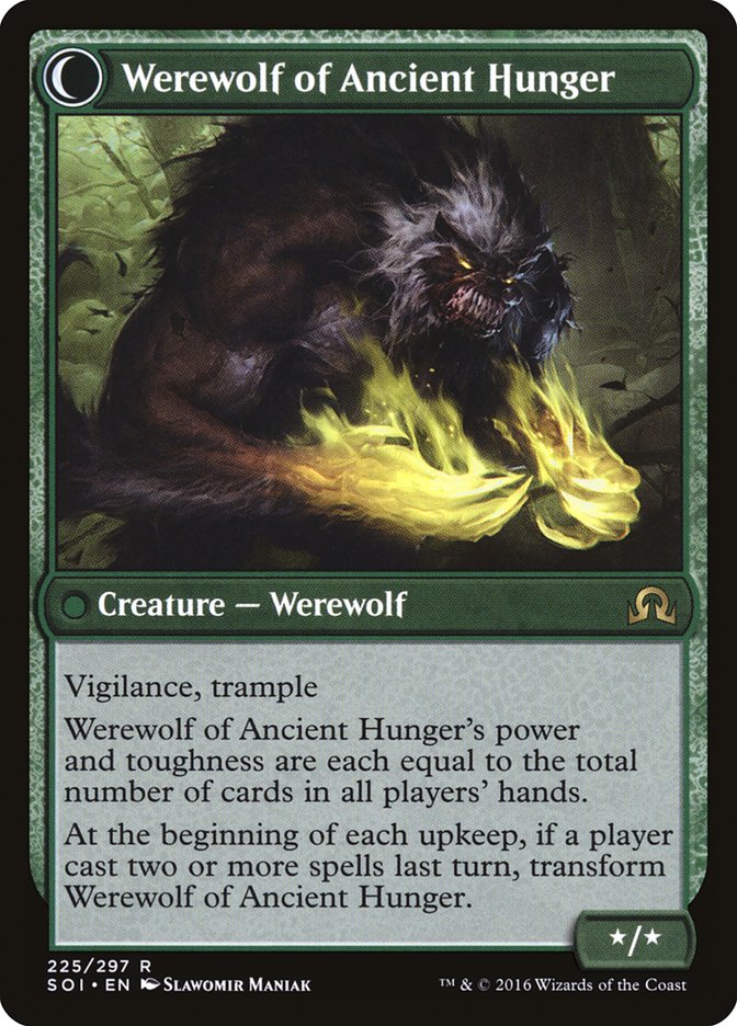 Sage of Ancient Lore // Werewolf of Ancient Hunger [Shadows over Innistrad] | A1Comics