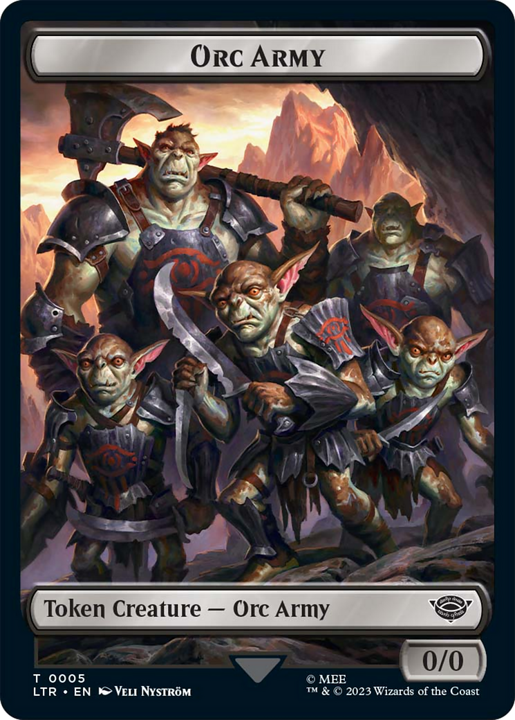 Orc Army (06) // Orc Army (05) Double-Sided Token [The Lord of the Rings: Tales of Middle-Earth Tokens] | A1Comics