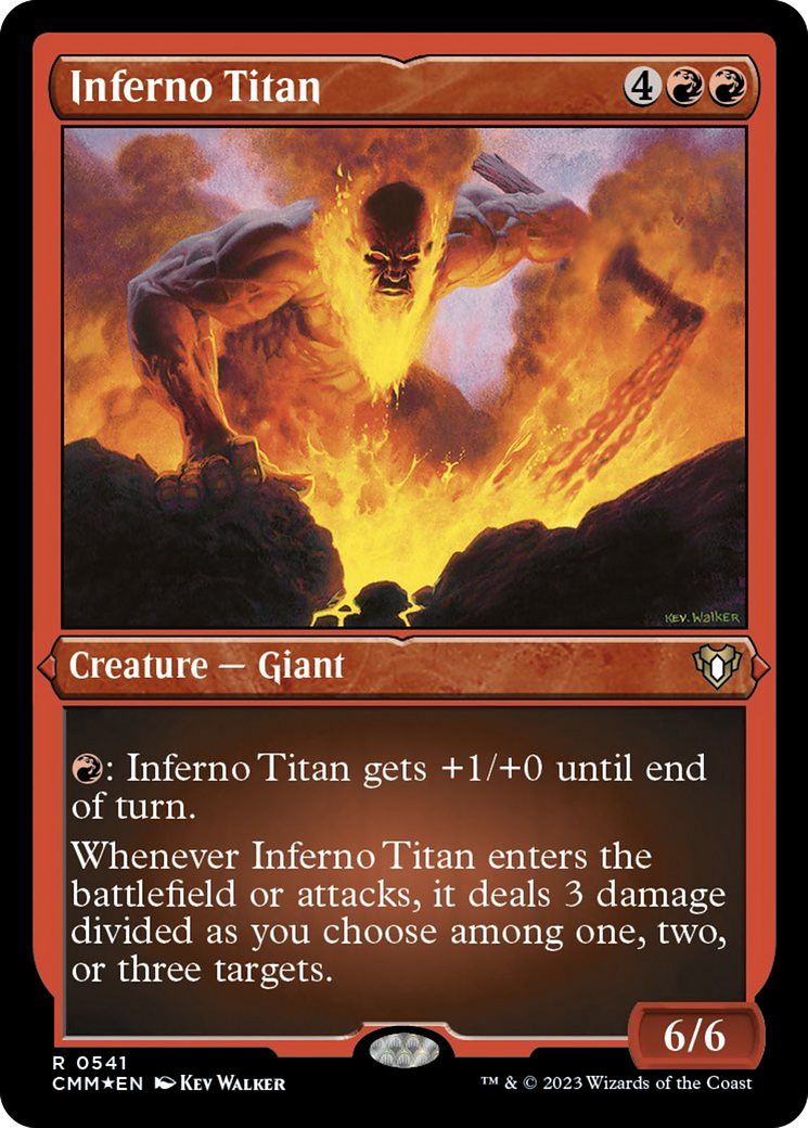 Inferno Titan (Foil Etched) [Commander Masters] | A1Comics