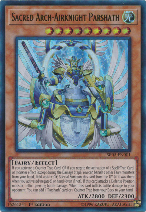 Sacred Arch-Airknight Parshath [SR05-EN001] Ultra Rare | A1Comics