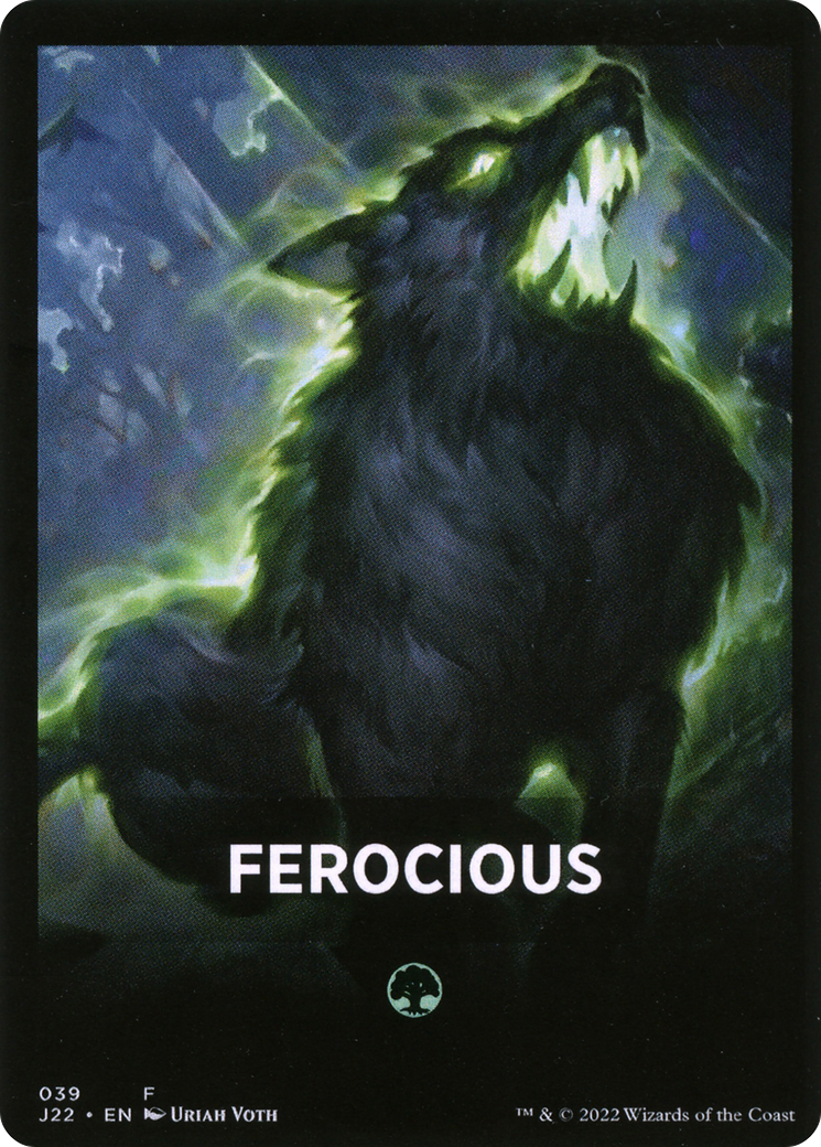 Ferocious Theme Card [Jumpstart 2022 Front Cards] | A1Comics