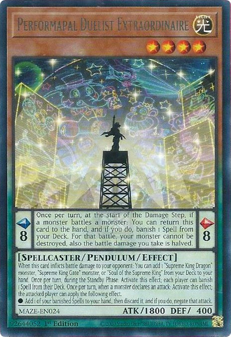 Performapal Duelist Extraordinaire [MAZE-EN024] Rare | A1Comics