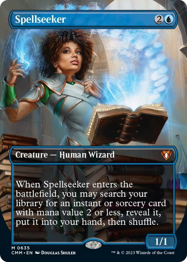 Spellseeker (Borderless Alternate Art) [Commander Masters] | A1Comics