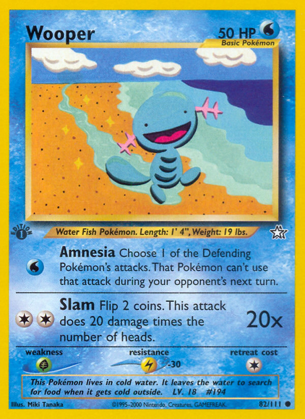 Wooper (82/111) [Neo Genesis 1st Edition] | A1Comics