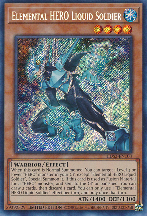 Elemental HERO Liquid Soldier [LDS3-EN103] Secret Rare | A1Comics