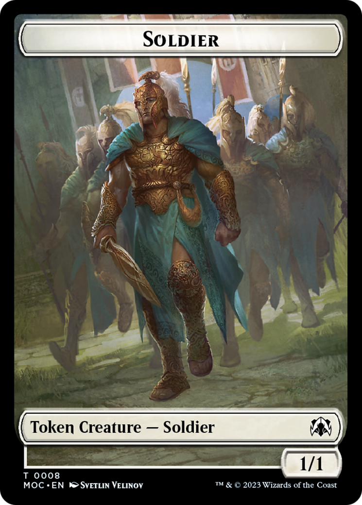 Vampire Knight // Soldier Double-Sided Token [March of the Machine Commander Tokens] | A1Comics