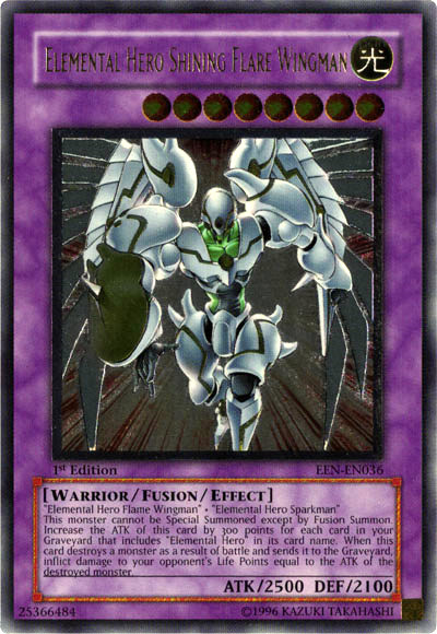 Elemental Hero Shining Flare Wingman [EEN-EN036] Ultimate Rare | A1Comics