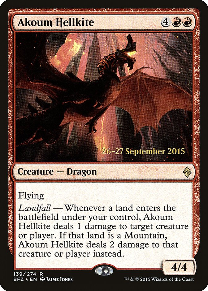 Akoum Hellkite [Battle for Zendikar Prerelease Promos] | A1Comics