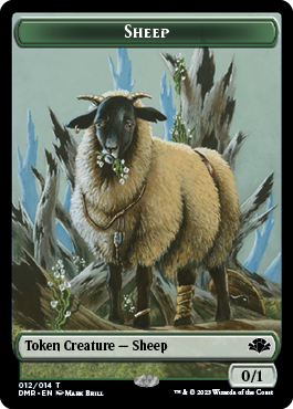 Insect // Sheep Double-Sided Token [Dominaria Remastered Tokens] | A1Comics