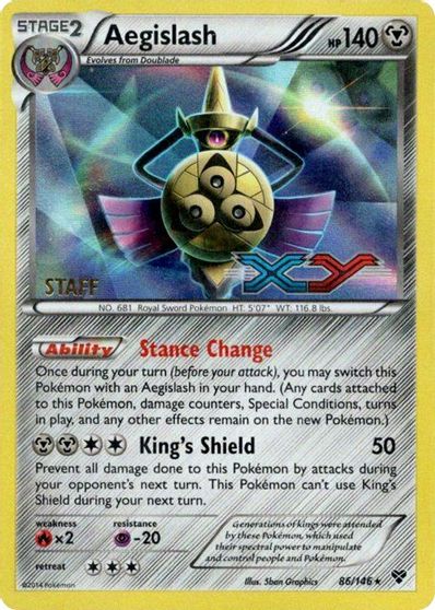 Aegislash (86/146) (Staff Prerelease Promo) [XY: Black Star Promos] | A1Comics