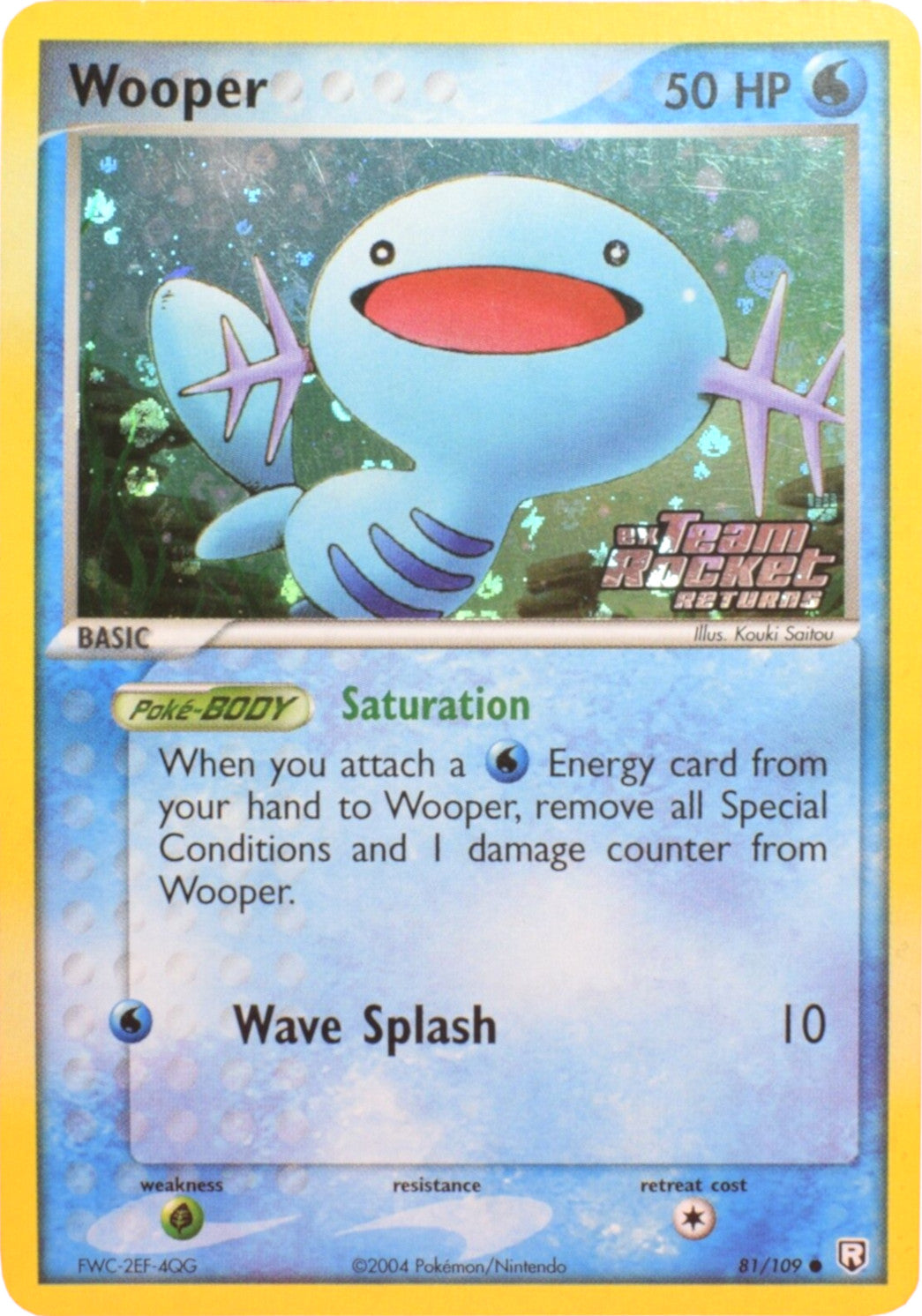 Wooper (81/109) (Stamped) [EX: Team Rocket Returns] | A1Comics