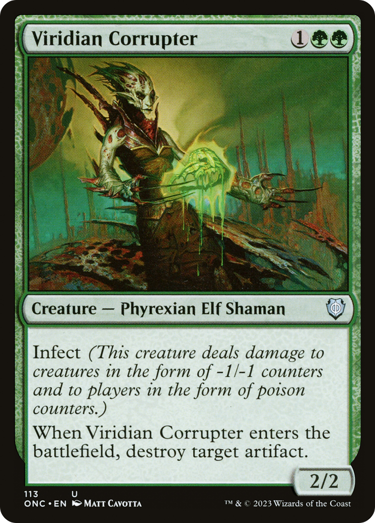 Viridian Corrupter [Phyrexia: All Will Be One Commander] | A1Comics