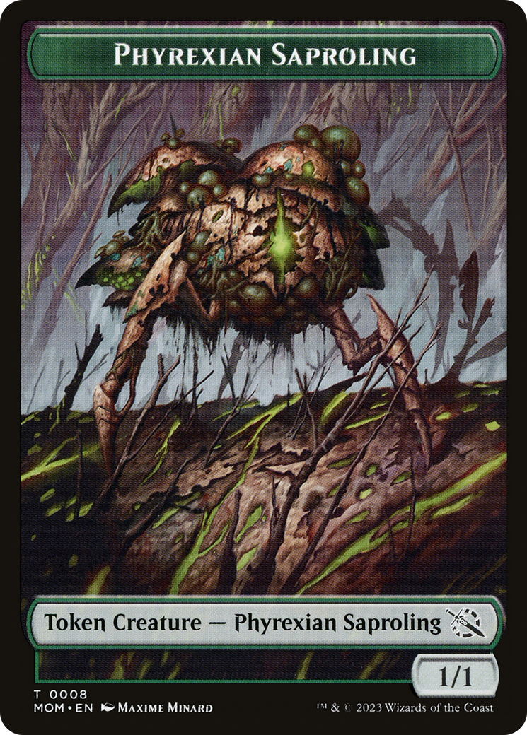 Monk // Phyrexian Saproling Double-Sided Token [March of the Machine Tokens] | A1Comics