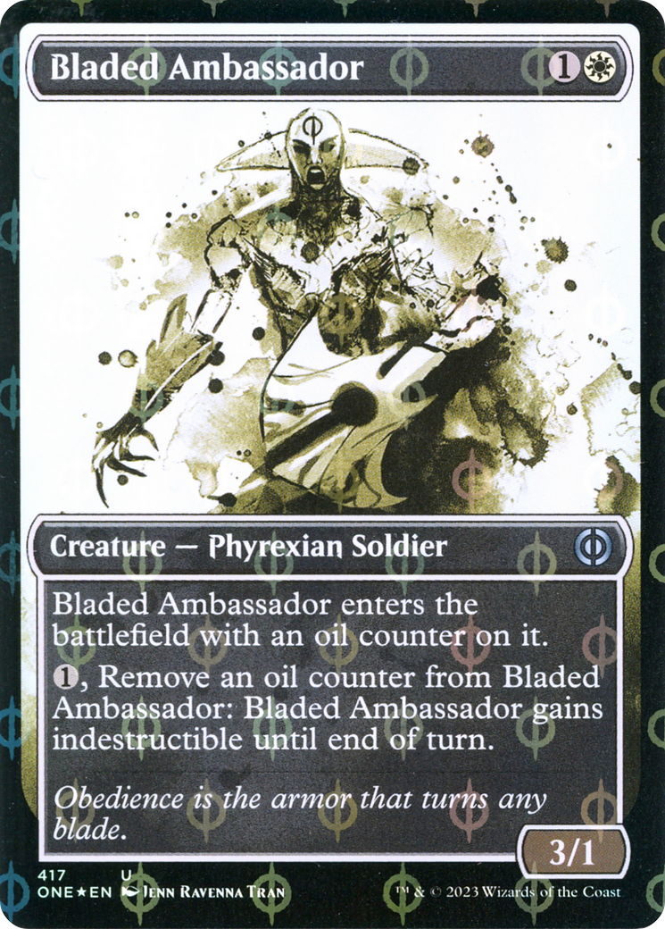 Bladed Ambassador (Showcase Ichor Step-and-Compleat Foil) [Phyrexia: All Will Be One] | A1Comics