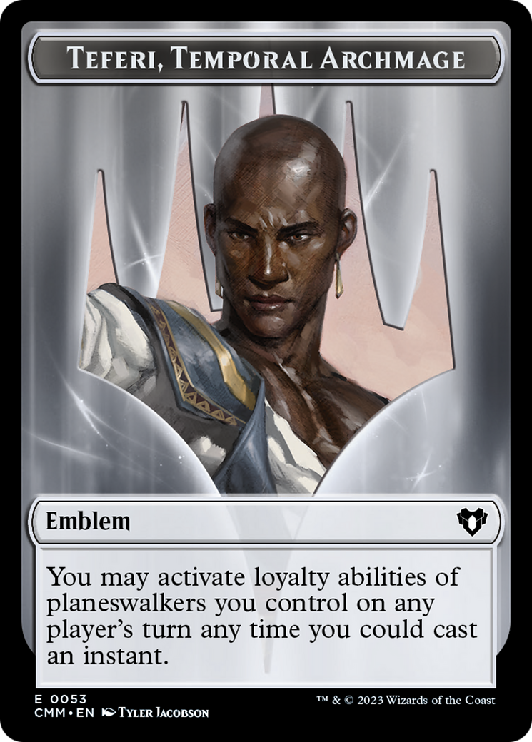 Teferi, Temporal Archmage Emblem [Commander Masters Tokens] | A1Comics