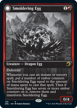 Smoldering Egg // Ashmouth Dragon [Innistrad: Double Feature] | A1Comics