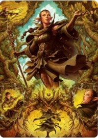 Nissa of Shadowed Boughs 2 Art Card [Zendikar Rising Art Series] | A1Comics